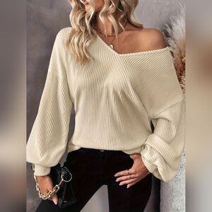 Casual Charm Tie-Back V-Neck Top